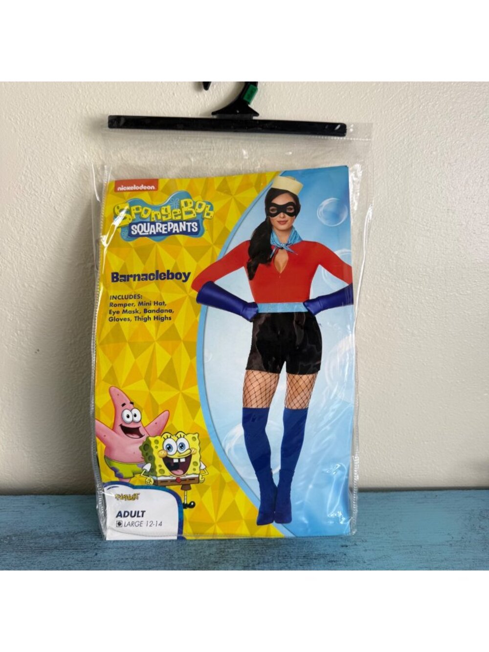 New Women's SpongeBob SquarePants Barnacleboy Adult Costume Sz L 12-14